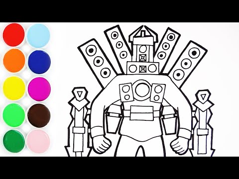 Como Dibujar y Colorear a TITAN SPEAKERMAN - Skibidi Toilet - Dibujos Paso a Paso / FunKeep