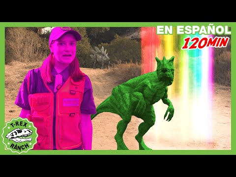 ¡Un arcoíris mágico cambia a los dinosaurios! 🌈 | 🦖 T-Rex Rancho | Moonbug Kids - Parque en Vivo!