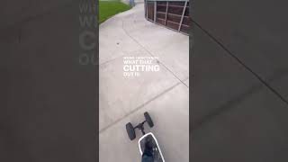 Battery range is decent and a little trip to the gas station #ESK8 #skateboarding #diy #testing
