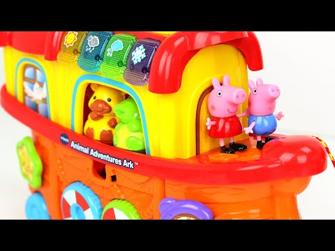 Learn Animals, Numbers, & Colors. VTech Adventure Noah's Ark Toy with Peppa Pig Toy Learning Video
