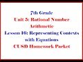 Interpreting Equations and Variables