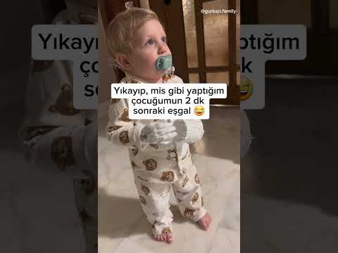 Yıkayıp mis gibi yaptığım çocuğumun 2 dakika sonraki hali 😂