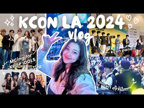 KCON LA 2024 VLOG: MCing panels, meeting idols, & fangirling 🫶