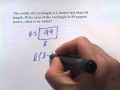 Solving Area and Perimeter Problems with Quadratics