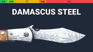 Navaja Knife Damascus Steel Wear Preview