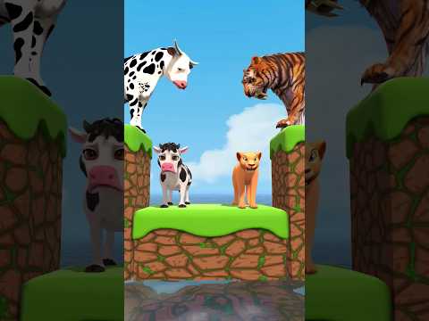 Knowledge vs Money? With Cartoon Cow vs Tiger What Do Choose? #Shorts #Cartoon #Viral #shortsfeed