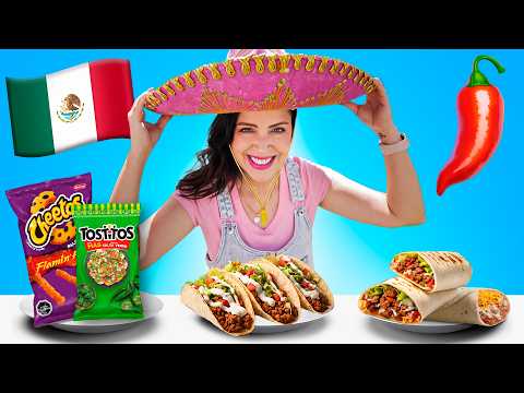 Comiendo por Paises MEXICO 🌶️  Probando la COMIDA MEXICANA en USA según la Inteligencia Artificial 😅