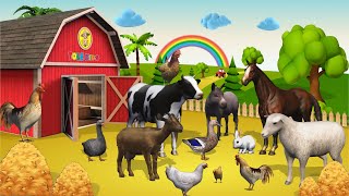 Nama dan Suara Hewan Ternak | Suara Binatang Animasi | Pembelajaran Anak - anak