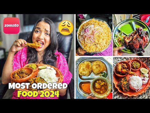 Vlog - Eating 5 Most Ordered FOOD in 2024 from Swiggy & Zomato - New Year FOOD CHALLENGE 2025