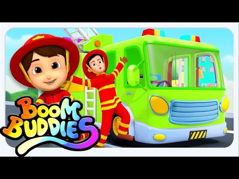 Wheels On The Firetruck, Emergency Vehicle Rhymes And Kids Songs - Boom Buddies