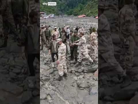 Dramatic rescue after flash flood in India