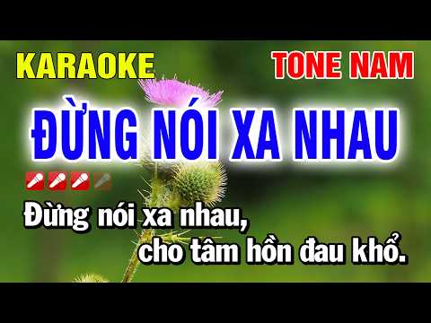 Đừng Nói Xa Nhau Karaoke Tone Nam Nhạc Sống Dễ Hát | Nguyễn Linh
