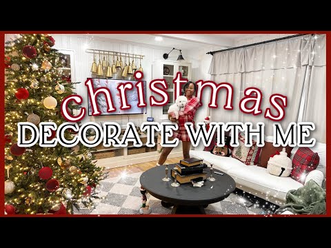 DECORATE FOR CHRISTMAS WITH ME| Living Room Makeover,Easy Decorating Ideas, Cozy Vibes 🎄 #FIXERUPPER