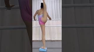 Students doing dance flexibility training