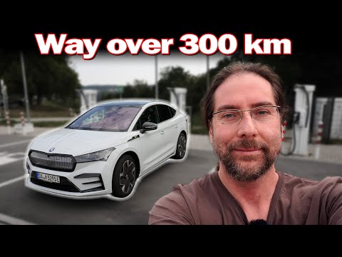 Skoda Enyaq Coupe RS - Full range test on the Autobahn