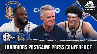 Steve Kerr, Gui Santos, Warriors break down comeback win vs. Brooklyn Nets | NBC Sports Bay Area