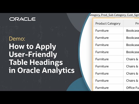 How to Apply User-Friendly Table Headings in Oracle Analytics