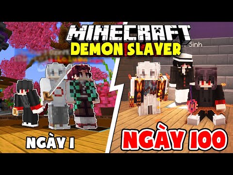 KiraMC Tóm Tắt 100 Ngày Minecraft Sinh Tồn Demon Slayer Server LuckyVN Cùng OzinMC !!