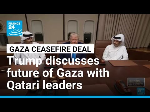 YouTube video thumbnail: Trump Discusses Future of Gaza With Qatari Leaders