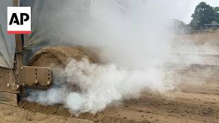 YouTube video thumbnail: California Farmers Test a new way to Clean the Soil With Steam