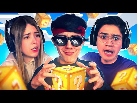 MINECRAFT LUCKY BLOCKS CON EL MARIANA Y RIVERS !! | Roier
