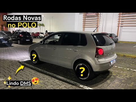 Coloquei Rodas NOVAS no VW POLO - Não imaginei que iria Ficar Assim!!!