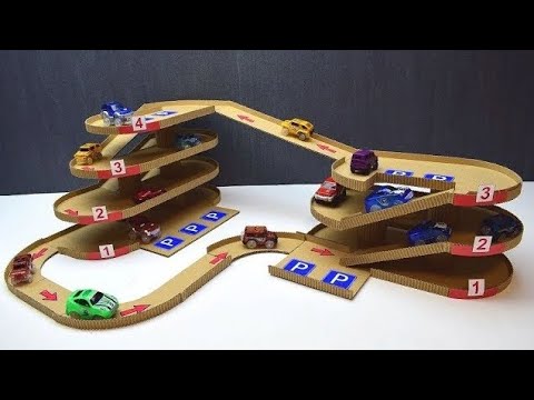 DIY Parking for Magic cars out of cardboard How to make Parking for cars