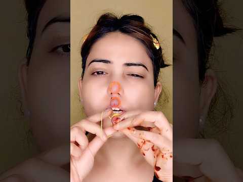 Triple rubber band lipstick hack #trending #makeup #shortmusic #viralvideo #hack #secrethacks