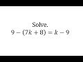 Solving Equations with Variables