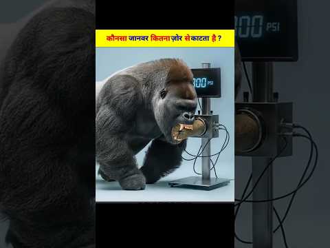 कौन सा जानवर सबसे ज़ोर से काटता है 😱| Which Animal Has The Strongest Bite |#AnimalFacts #HindiFacts