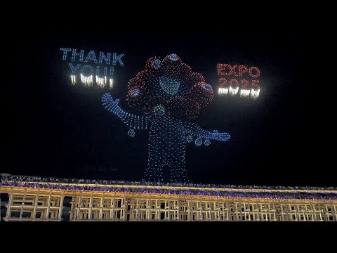 【10月13日閉幕日ノーカット】ドローンショー（大阪万博）特別バージョン（夢洲）10月13日 [4K] Osaka  2025 EXPO  (JAPAN)#万博