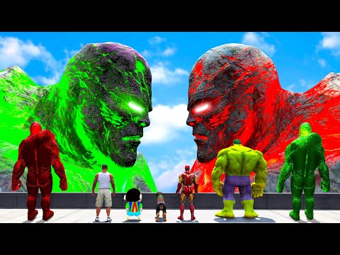 GTA 5 | GTA5 BUT WHATEVER JUNIOR TITAN LAVA GOD VS GREEN GOD SHINCHAN DRAWS COMES TO REAL LIFE