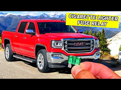 GMC SIERRA CIGARETTE LIGHTER POWER OUTLET FUSE RELAY LOCATION REPLACEMENT 2014 2015 2016 2017 2018