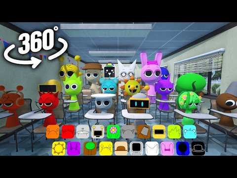 Incredibox Sprunki in School! | 360° VR Animation