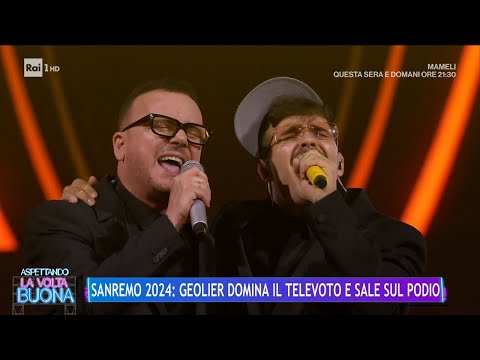 Sanremo 2024, Geolier domina il Televoto e sale sul podio - La Volta Buona 12/02/2024