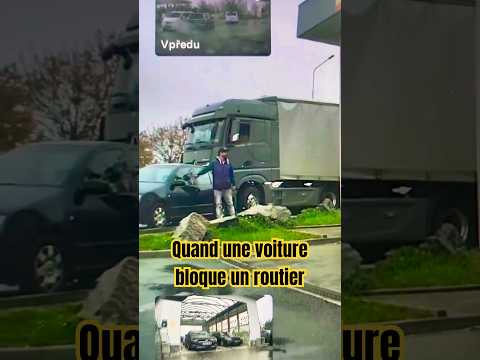 Ce routier a trouvé une solution efficace pour les voiture mal stationnées 🤷🏽‍♂️😱#truck