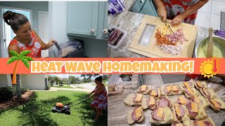 Too Hot to Cook! Easy Cooler Meals + Cleaning & Real Life at Home 🥵🍽️