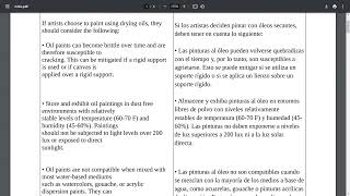 Recomendaciones técnicas de la pintura al óleo