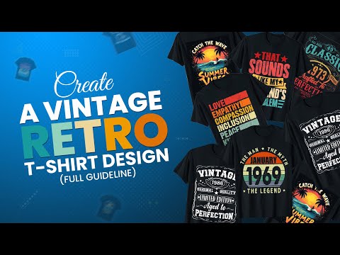 Vintage T-Shirt Design Masterclass II Retro Vintage T-Shirt  Tips & Tricks Bangla Tutorial
