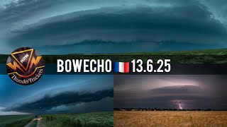 Schwergewitterlage " Bow-echo "Unwetter über Frankreich⚡️13.6.25 
