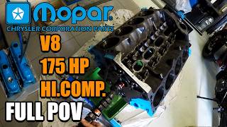 Assemblaggio V8 5.2L MOPAR 175 HP alta compressione 🔥10.6 : 1🔥 |  FULL POV