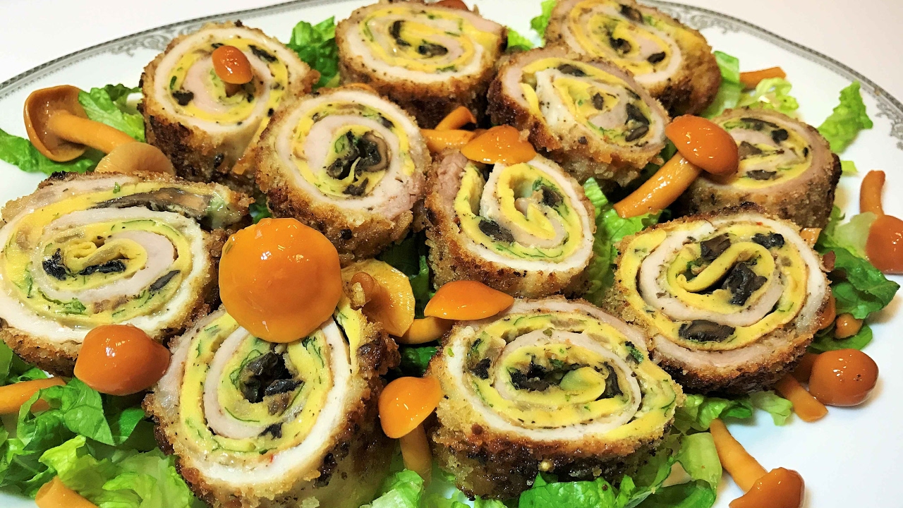 Праздничное блюдо МЯСНЫЕ ПЕНЬКИ ( мясные рулетики). Meat Rolls.