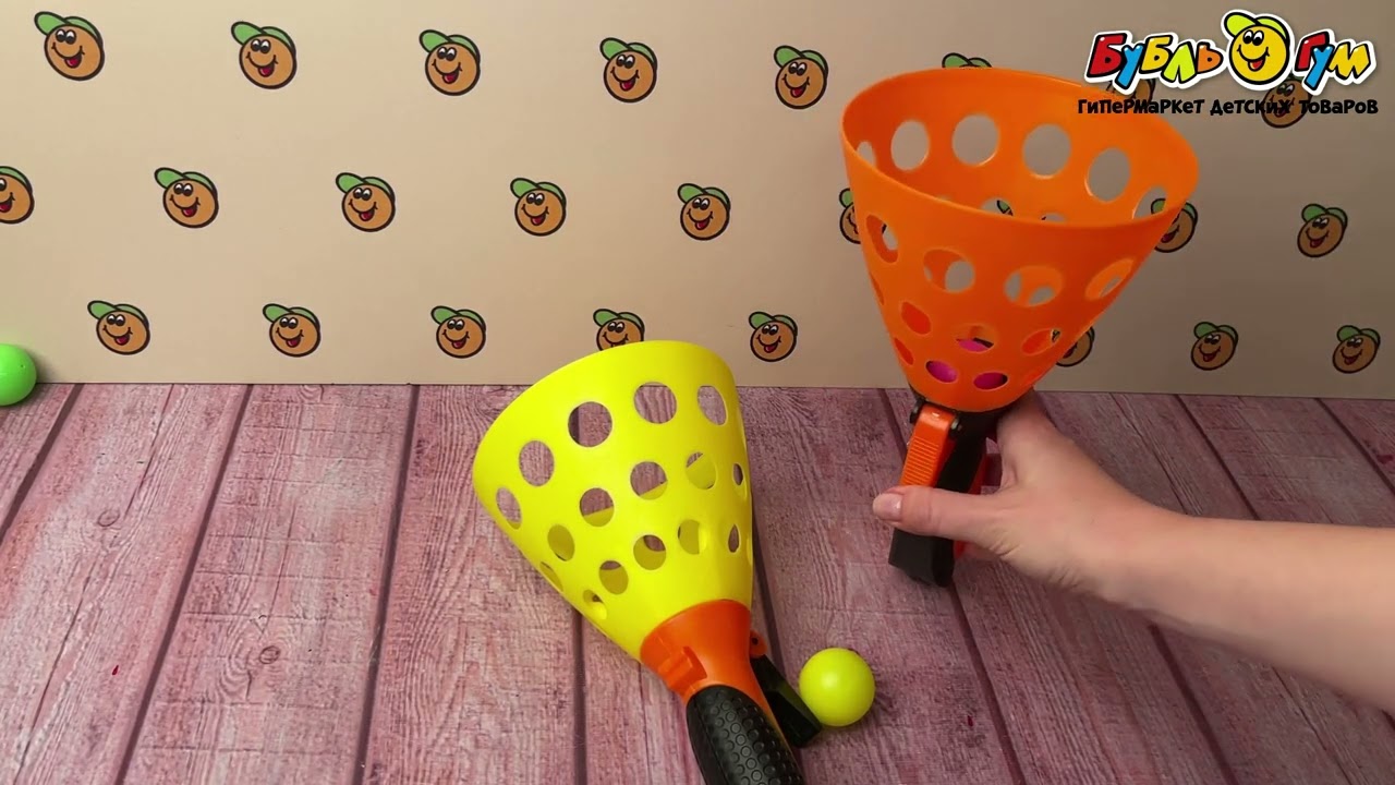 Набор Кинь-поймай Катапульта 4предмета - видео