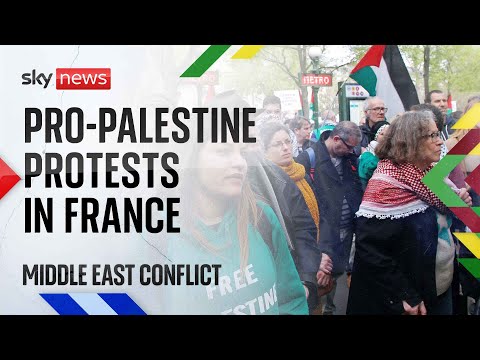 Watch live: Pro-Palestine protests in France ahead of Israel v France football match tomorrow