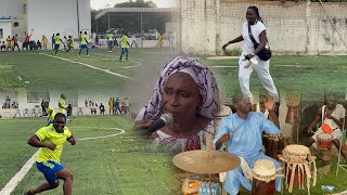 Finale tournoi de football la LIONNE, ambiance avec NDEYE FATOU les lutteurs joueurs 