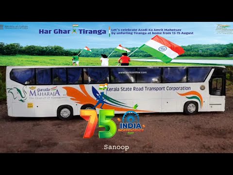 ഗരുഡ മഹാരാജാവ്,ത്രിവർണ്ണ നിറത്തിൽ❣️|  അടിപൊളി സ്‌കാനിയ ബസ്സ് വർക്കിംഗ് മോഡൽ|I LOVE MY AANAVANDI
