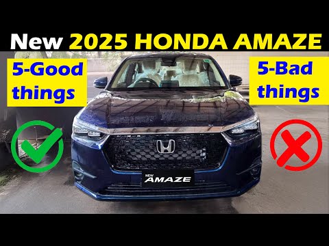 2025 NEW HONDA AMAZE 🤩 5-GOOD THINGS✅  & 5-BAD THINGS 🛑