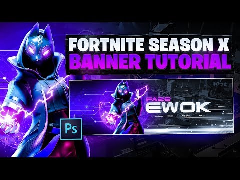 Tutorial: How To Make A CRAZY Fortnite Season 10 Banner in Photoshop! 🎨 (EASY)