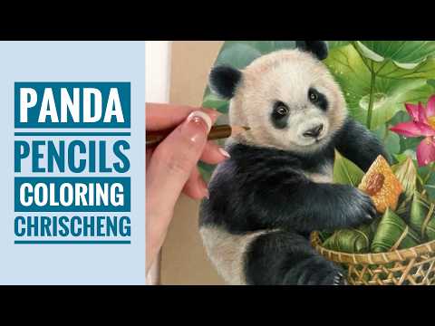PANDA Pencils Coloring | Part 7 - From "Panda's Joy Coloring Page" | Chris Cheng