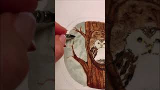 Petite chouette à l aquarelle #aquarelle